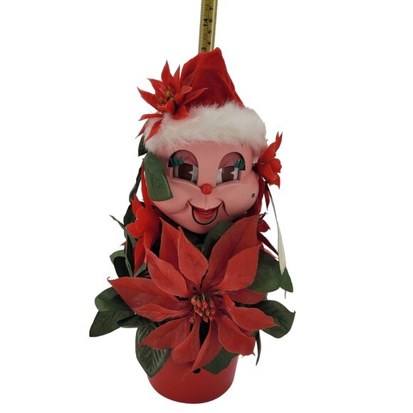 Vintage Talking Red Poinsettia Holiday Fun Telco Motion Activated 1998 - Read - Picture 8 of 9